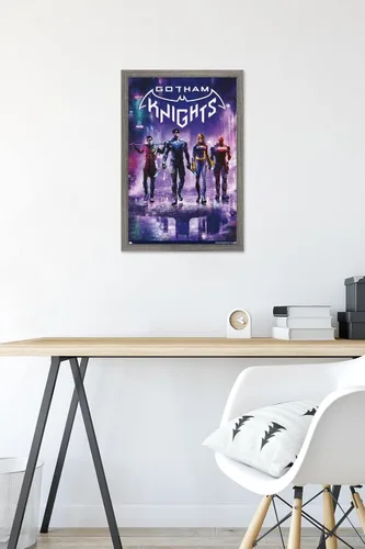 Vista 6 de Trends International DC Comics Gotham Knights - Póster de pared de arte clave, 14.725 x 22.375 pulgadas, versión enmarcada de madera de granero