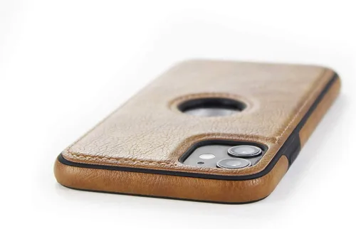 Vista 7 de Funda de cuero retro para iPhone 11 contraportada contraportada suave TPU Business Shell teléfono caso (negro, para iPhone 11)