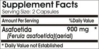 Vista 2 de Asafoetida 900mg/ 90 Cápsulas/ Puro/ por PureControl Supplements