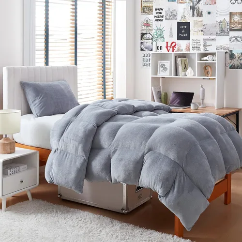 Vista 5 de Byourbed Boi He Thick® - Juego de edredón Coma Inducer® Alaskan King, color gris plateado