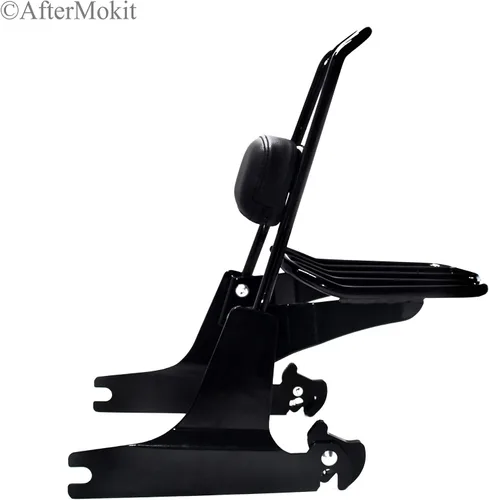 Vista 5 de Respaldo de pasajero de repuesto con portaequipajes para los modelos Dyna 2006-2017, excepto Switchback Fat Bob CVO Fat Bob y barra vertical