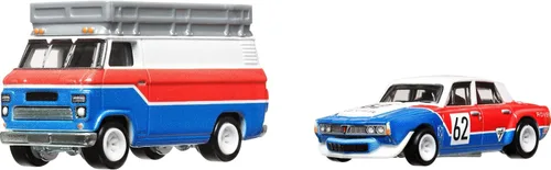 Vista 2 de Hot Wheels '70 Rover P6 Grupo 2 Rally Hauler, Equipo de transporte #55