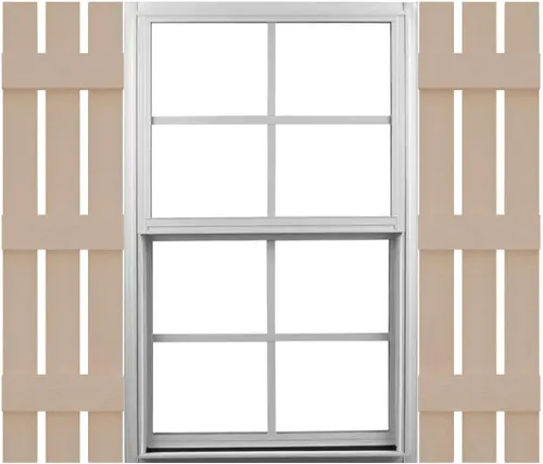 Vista 35 de Mid America Board and Batten - Persiana estándar de vinilo con 3 tablas espaciadas de 12 pulgadas (1 par) - 12 x 55 002 negro