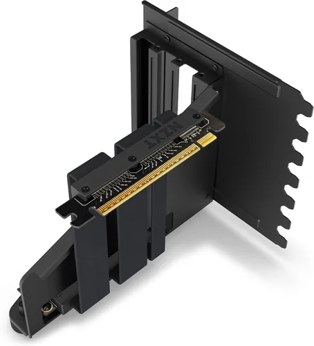 Vista 3 de NZXT Kit de montaje vertical de GPU - AB-RH175-B1-6.890 in PCIe 4.0x16 Cable elevador - Soporte de GPU - Soporte de acero resistente - Negro