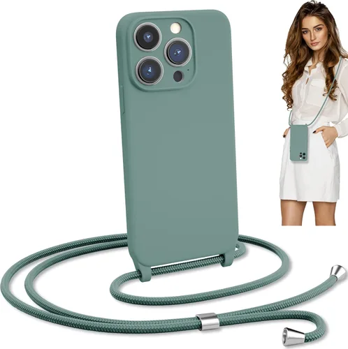 Vista 13 de Funda de teléfono con correa cruzada para iPhone 12 Pro Max, cuerda ajustable, cordón para el cuello del cinturón, cordón desmontable de cuerda