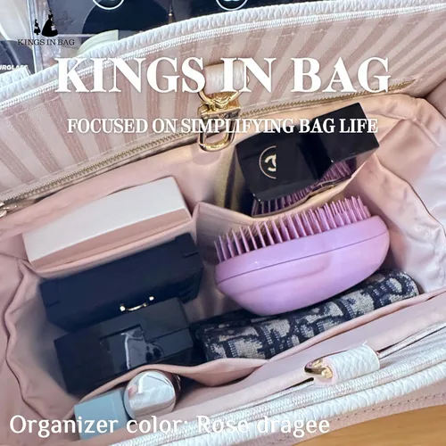 Vista 3 de Organizador de bolso para Onthego, inserto de bolsa sedoso, moldeador de bolso ligero para mujer, múltiples bolsillos de material satinado, uso