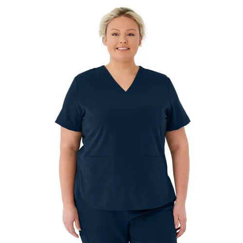 Vista 32 de Medline Lexington AVE - Camiseta médica para mujer, color morado real, talla M, cada una Negro