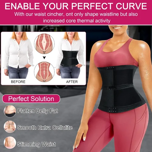 Vista 2 de Entrenador de cintura para mujer, faja deportiva, corsé bajo el busto, control de abdomen, reloj de arena