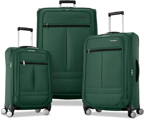 Vista 28 de Samsonite Element 3-PC Soft Side 21/25/29 (De Mano, Mediano, Grande a Cuadros), Ligero Expandible Equipaje Set 2 Bolsillos Delanteros y Laterales