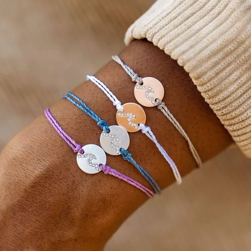 Vista 3 de Pura Vida Pulsera de plata o oro rosa con forma de onda, 100 % impermeable, correa ajustable, no conocido
