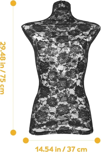 Vista 2 de ULTECHNOVO Funda de maniquí de encaje de algodón y encaje, cubierta protectora de tela reutilizable para vestido de estudio minorista, exhibición
