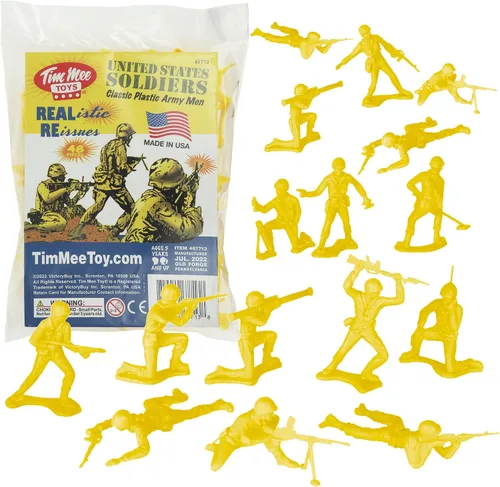 Vista 15 de TimMee Soldados de plástico del ejército - 48 figuras de juguete de soldados negros - Fabricado en EE. UU