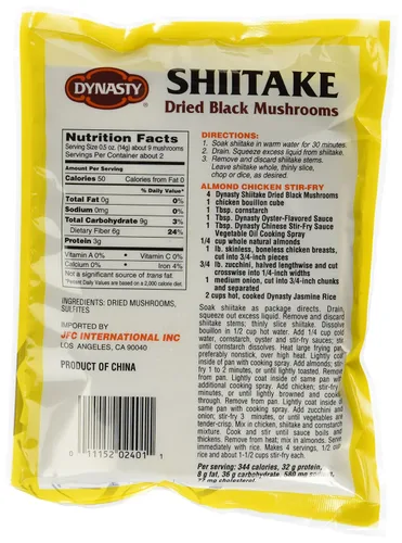 Vista 2 de Dynasty Champiñones Shiitake Enteros 1oz