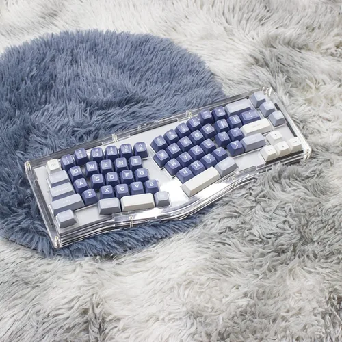 Vista 4 de Hyekit Teclado personalizado para juegos - Alice Layout 66 teclas - Compatible con QMKVia - Estructura de junta - Kit de teclado mecánico con cable