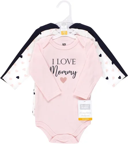Vista 2 de Hudson Baby Body unisex de algodón de manga larga, para bebé