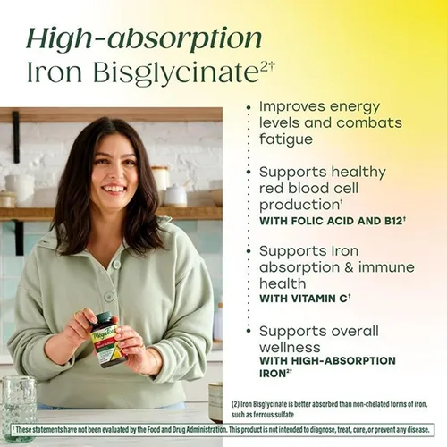 Vista 5 de MegaFood Suplemento de hierro constructor de sangre, apoyo energético