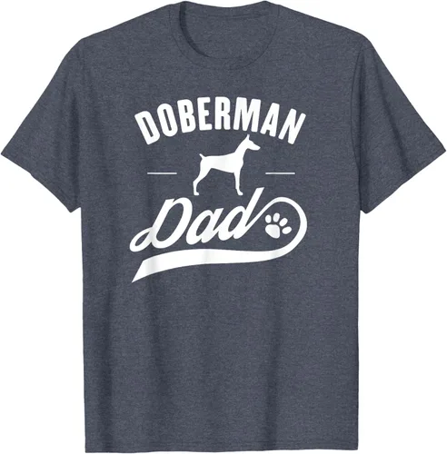 Vista 79 de Doberman Dad - Camiseta para amante del dueño del perro, Negro, S