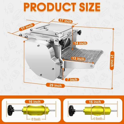 Vista 2 de Máquina eléctrica de tortillas, máquina automática de prensa de tortilla de maíz y harina de 2 a 7.8 pulgadas con revestimiento antiadherente