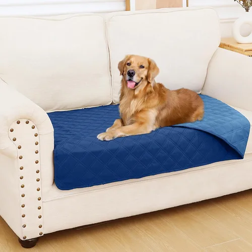 Vista 141 de Smiry Funda Impermeable para Cama de Perro Manta para Mascotas, Manta Suave y Lavable para Perros para Muebles Cama Sofá Sofá Reversible, a Cuadros