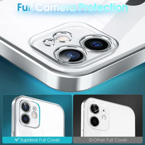 Vista 611 de Supdeal Funda cristalina transparente para iPhone 11, [No se amarillea] [Protección de la cámara] [Probado contra caídas de grado militar] Funda