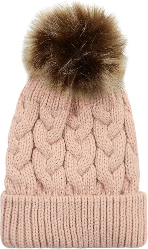 Vista 8 de Gorro de invierno para niñas pequeñas Zando, con pompones, gorras tejidas para bebés y niños