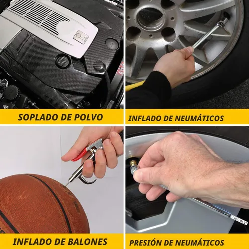Vista 6 de Kit de accesorios para compresor de aire de 19 piezas con manguera híbrida de 3/8 pulgadas x 25 pies, accesorios de conexión rápida NPT de 1/4