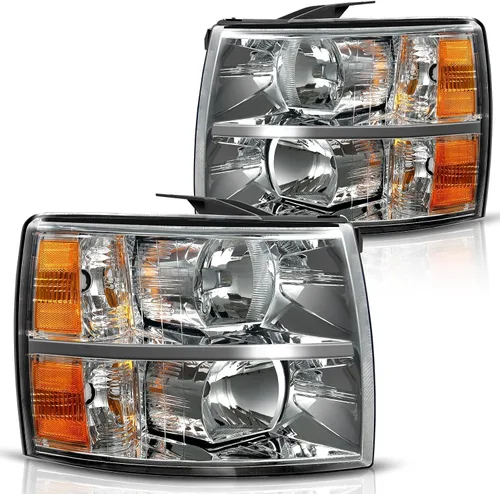Vista 38 de DWVO Faros delanteros compatibles con Chevy Silverado 1500 1500 HD/2003-2004 Silverado 2500/2003-2006 Silverado 2500HD 3500/2003-2006 Avalanche 1500
