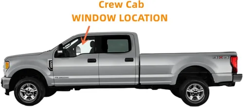 Vista 6 de Vidrio laminado de puerta delantera lateral izquierda de reemplazo para Ford F150 2015-2025 / F250 F350 F450 F550 2017-2022 todo tipo de carrocería