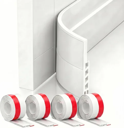 Vista 11 de Suptikes Paquete de 2 Topes de Corriente de Aire para Puerta, Barrido de Puerta para Puertas Exteriores e Interiores, Sello Inferior de Puerta Blanco