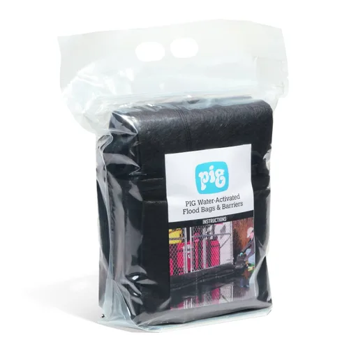 Vista 4 de PIG Barrera de agua – Bolsas de arena sin arena para inundaciones – Paquete de 4 – 5 pies de largo x 6.5 pulgadas de ancho x 0.25 pulgadas de alto