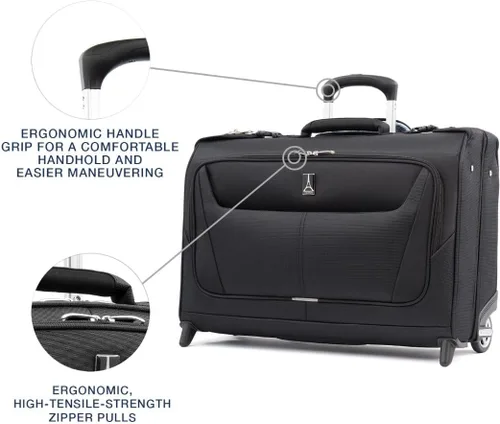 Vista 2 de Travelpro Maxlite 5 Bolsa de mano con ruedas para ropa, Negro -, Maxlite 5 - Bolsa ligera de mano con ruedas
