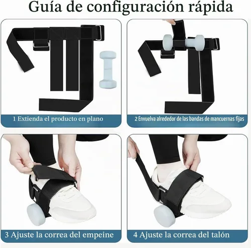 Vista 2 de Dumbbell Foot Attachment, Tibialis Trainer, Adjustable Ankle Weights, Leg Workouts at Home for Hip Flexors,Ankle Straps for Weight Lifting,Shin