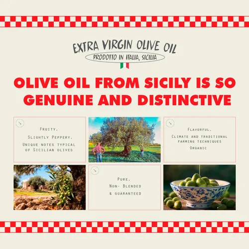 Vista 8 de CIAO Aceite de oliva virgen extra siciliano – Primer prensado en frío, alto polifenol, orgánico, sabor auténtico, 16.9 onzas líquidas