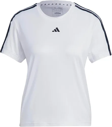 Vista 8 de adidas Camiseta de 3 rayas para mujer, talla grande, Aeroready Training Essentials