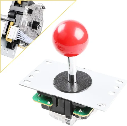 Vista 5 de Hikig - Juego de 2 juegos de arcade LED para manualidades, 2 x cero retardo LED USB codificador + 2 joystick Arcade + 20 botones LED Arcade