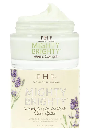Vista 2 de FarmHouse Fresh Mighty Brighty Vitamin C + Regaliz Root Brightening Sleep Gelee, 1.7 onzas líquidas