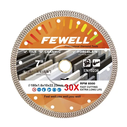 Vista 8 de FEWELL Hoja fina estupenda de la teja del diamante de la porcelana de 4 pulgadas 3 unids/lote para cortar azulejos de porcelana de cerámica