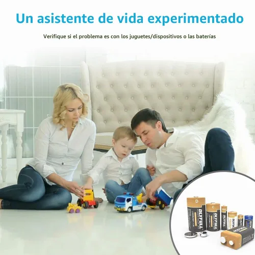 Vista 7 de Probador de Batería, Dlyfull Comprobador de Batería Universal con Pantalla LCD para Pilas AA, AAA, C, D, 9V, CR2032, CR123A, CR2, CRV3, 2CR5, CRP2