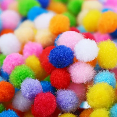 Vista 3 de Shappy 2000 mini pompones de 0.236 pulgadas para hacer manualidades, bolas pequeñas de Navidad, suministros de pasatiempos y decoración