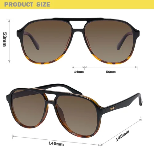 Vista 3 de mosanana Gafas de sol polarizadas de aviador para mujer y hombre Mod. CARMER