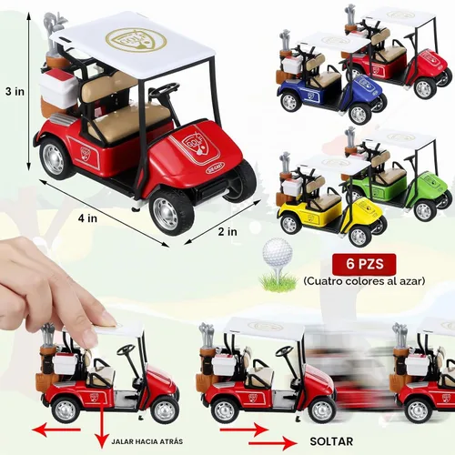 Vista 3 de Gemscream 48 piezas de decoración de mesa de golf con carrito de pelota de práctica, tapete en forma de campo de golf para suministros temáticos