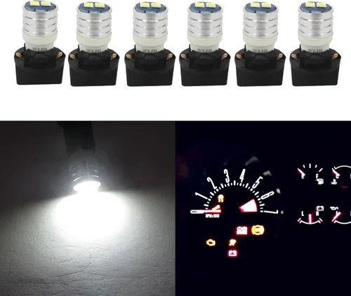 Vista 14 de WLJH Bombilla LED T10 Luces de Tablero de Coche Panel de Instrumentos Cluster Medidor Bombilla W5W 2825 194 LED Socket Giratorio PC195 PC194 PC168