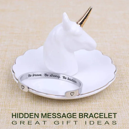 Vista 3 de Pulsera con mensaje oculto, regalos significativos para mujeres, regalos para grandes amigas, joyas de amistad únicas, regalos de cumpleaños
