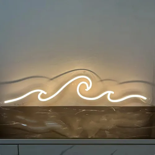 Vista 6 de LED Mountains Sunrise Sunset Wave Neon Signs Dimmable 5V USB Power Neon Lights Wall Art Decorative Lamp for Home Preppy Dorm Salon Decor Bar Party
