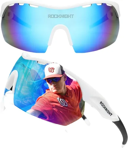 Vista 7 de ROCKNIGHT Polarized Sports Sunglasses for Cycling, Biking, Baseball & Volleyball - UV Protection, Lightweight & Durable