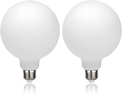Vista 10 de Paquete de 2 bombillas LED globo G30 (G95), bombillas LED Edison regulables de 5.5W equivalentes a 50 vatios, blanco cálido 2700K, 500LM, base E26
