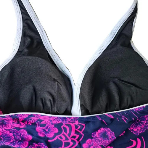 Vista 5 de Traje de baño de dos piezas para mujer con borde con volantes