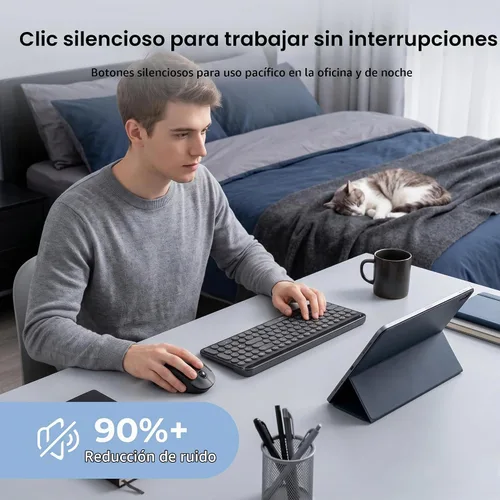 Vista 5 de seenda Ratón inalámbrico ergonómico de Trackball - Ratón Bluetooth Rollerball recargable, conexión de 3 dispositivos (Bluetooth/USB), mouse