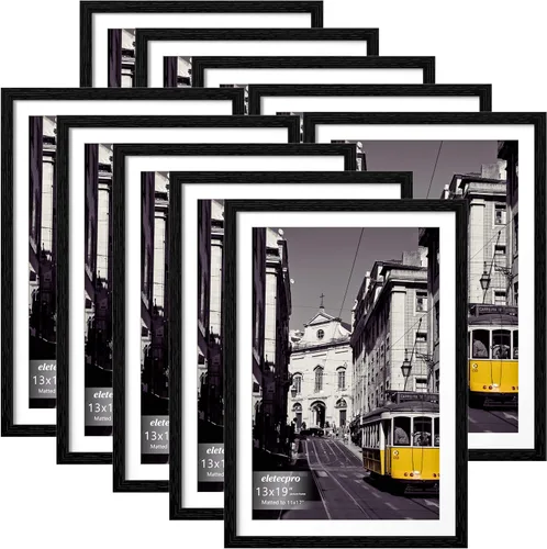 Vista 39 de eletecpro Juego de 5 marcos de fotos de 8 x 10 pulgadas, collage de fotos, decoración de pared, fotos de 5 x 7 con paspartú o de 8 x 10 pulgadas sin