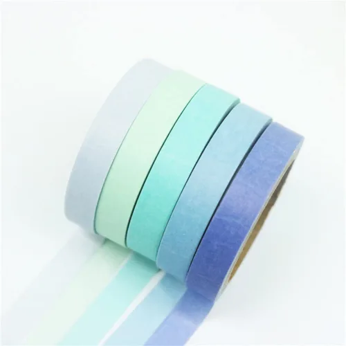 Vista 4 de Washi - Juego de 20 rollos de cinta adhesiva fina de 0.295 in de colores arcoíris para diario de viñetas, planificador, manualidades, álbumes